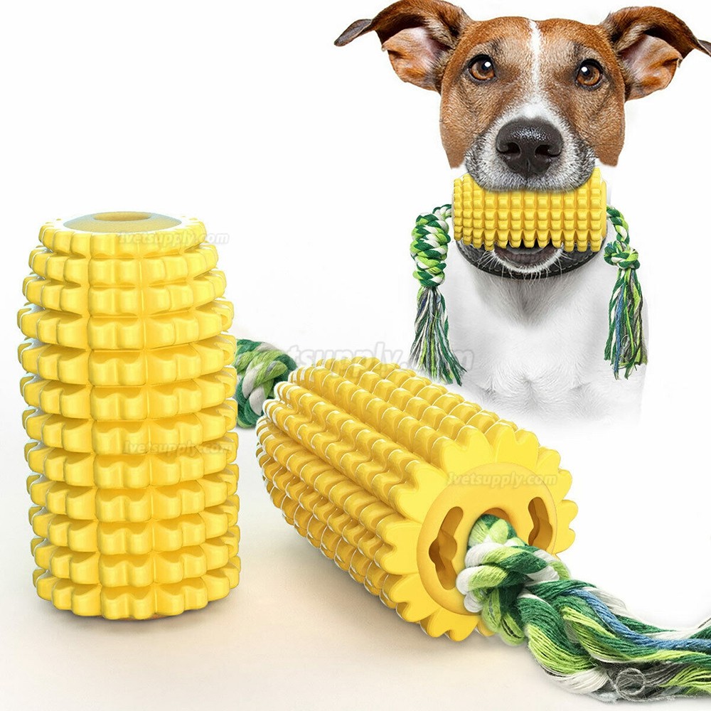 Dog Chew Toys Pets Toothbrush Toys Corn Teething Cleaning Dental Rope Toys